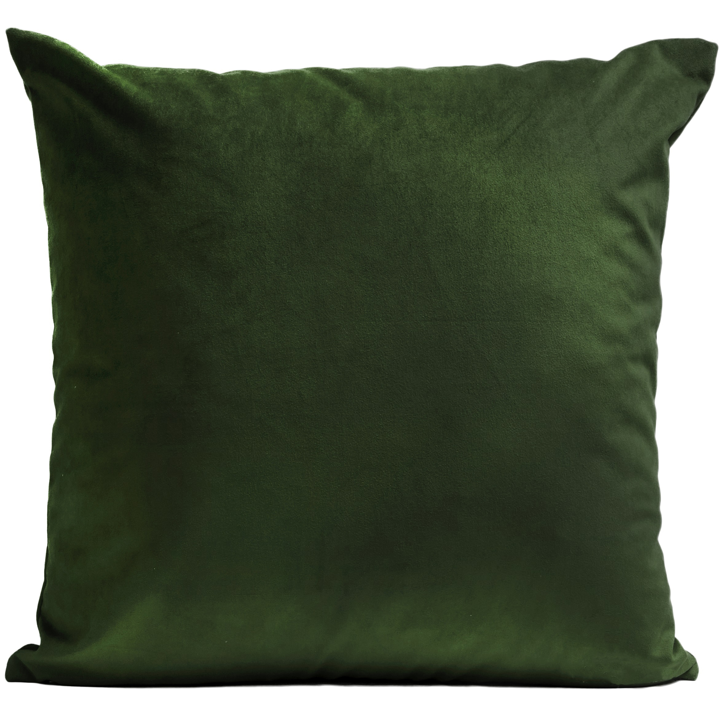 Coussin uni vert bouteille